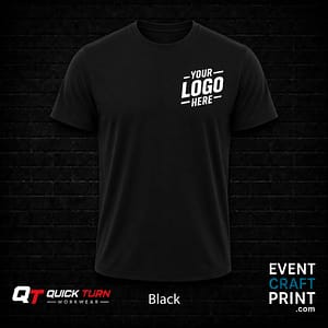 Black Round Neck T-Shirt (Custom Printed)