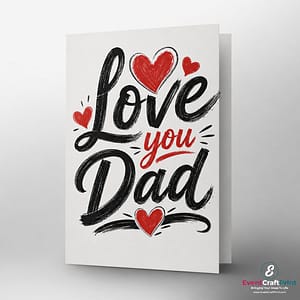 Love you dad greetings card