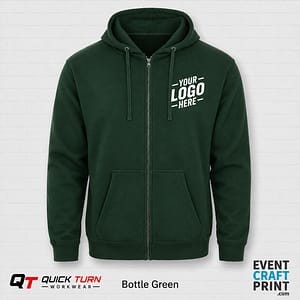 Bottle Green full zip hoodie