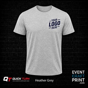 Heather Grey Round Neck T-Shirt (Custom Printed)