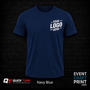 Navy Blue Round Neck T-Shirt (Custom Printed)