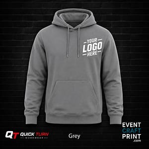 Solid Grey Hoodie (Custom Printed)