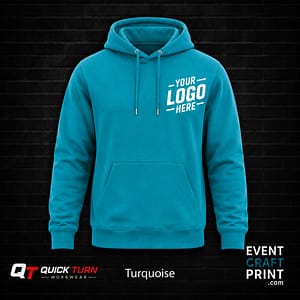 Turquoise Custom Printed Hoodie (hooded top)