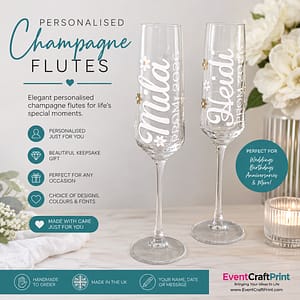 Personalised Champagne Flutes